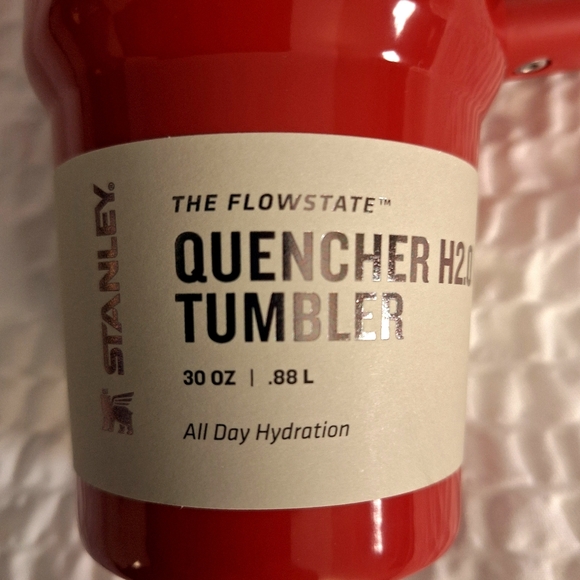 Stanley Red Quencher H2.0 30 Oz Tumbler With Handle And Straw Holly Berry Red - Picture 5 of 12